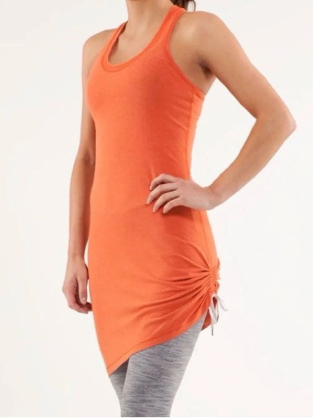 Lululemon It's A Cinch Dress Mottled Blood Orange Tanktop Dress Size 6